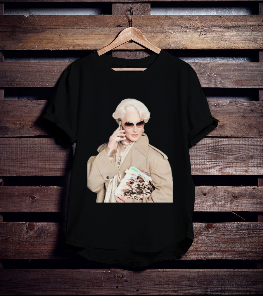 Miranda Priestly Iconic Fashion Boss With Sunglasses And Phone T-Shirt