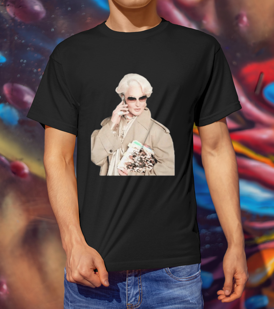 Miranda Priestly Iconic Fashion Boss With Sunglasses And Phone T-Shirt