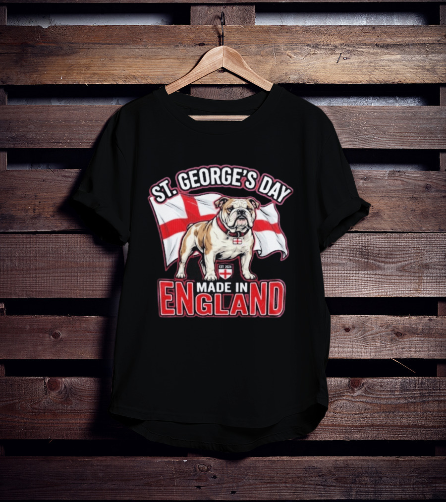 St George's Day Bulldog England Made In England T-Shirt