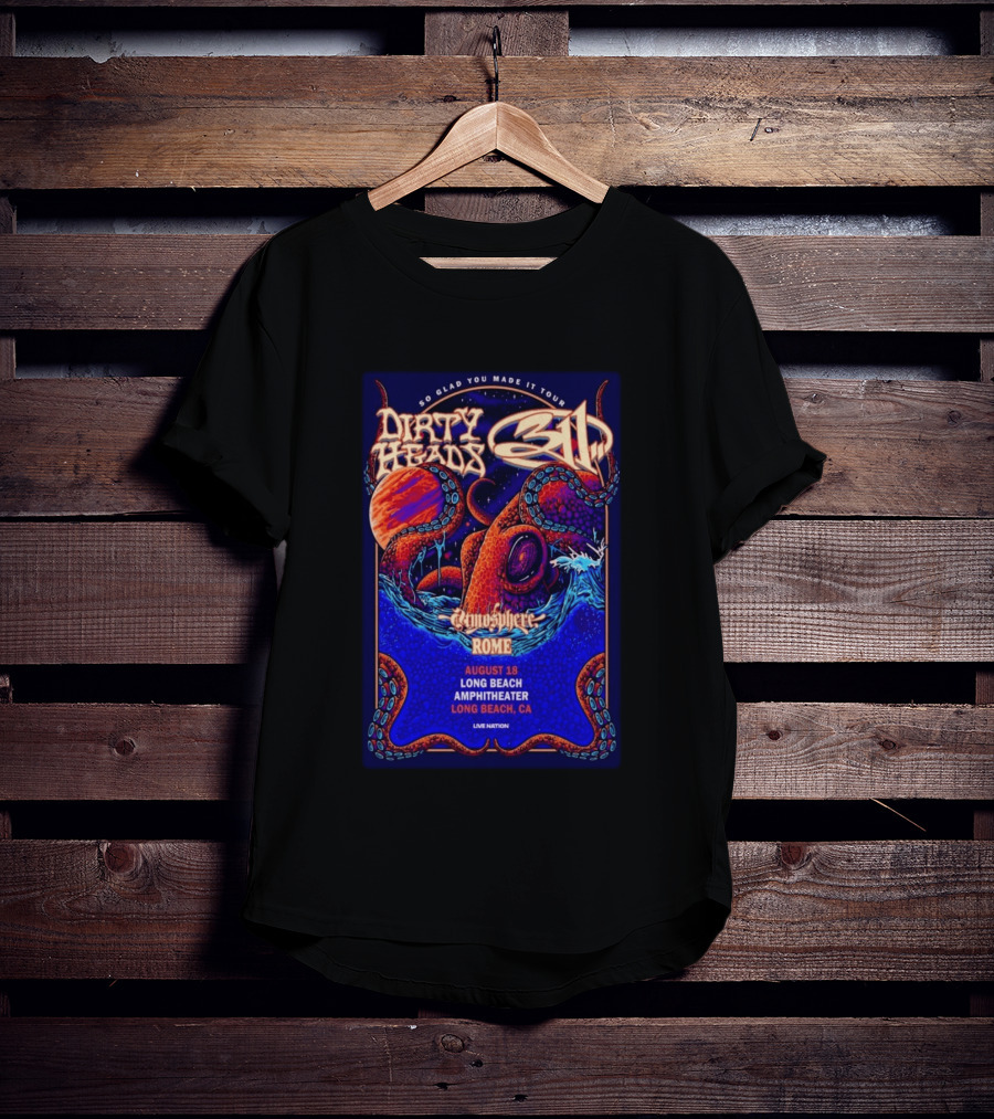 Dirty Heads August 18 2026 At Long Beach Amphitheater Show T-Shirt