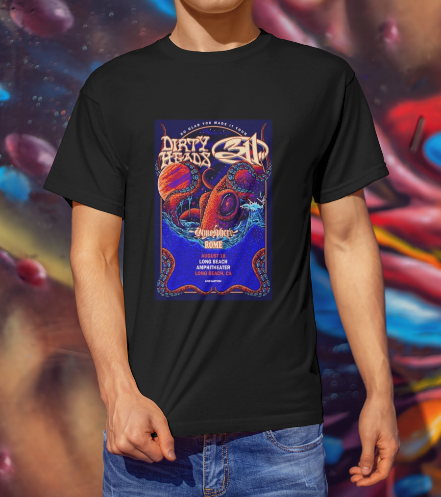 Dirty Heads August 18 2026 At Long Beach Amphitheater Show T-Shirt