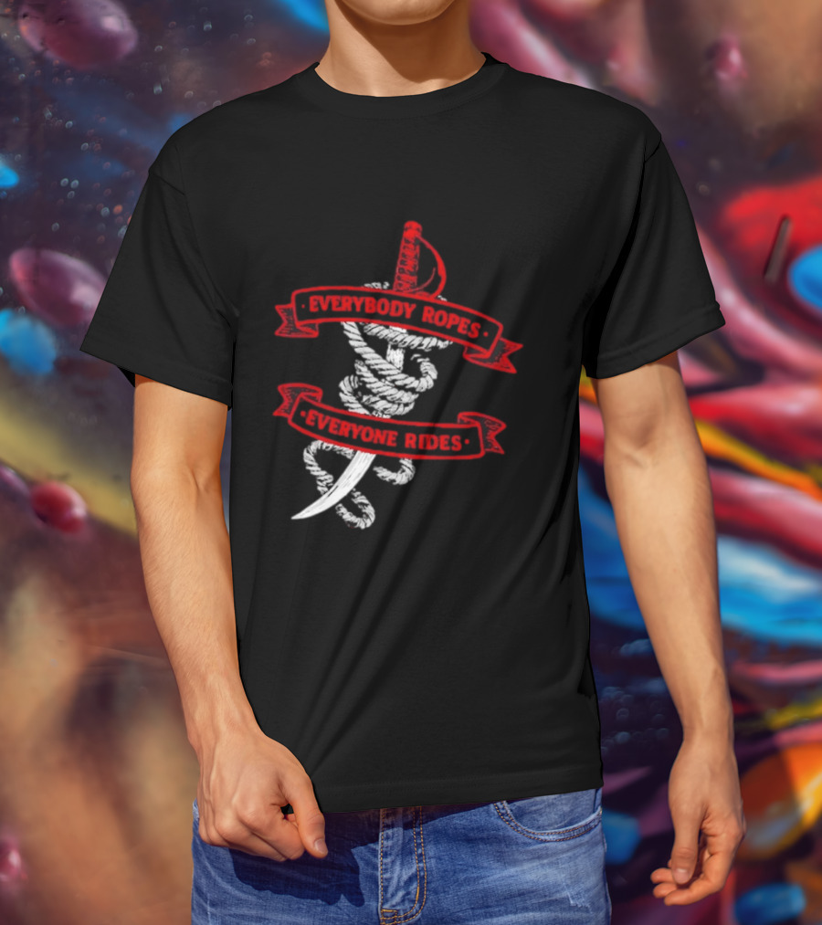 Everybody Ropes Everyone Rides Buffalo Sabres Rope Sword T-Shirt