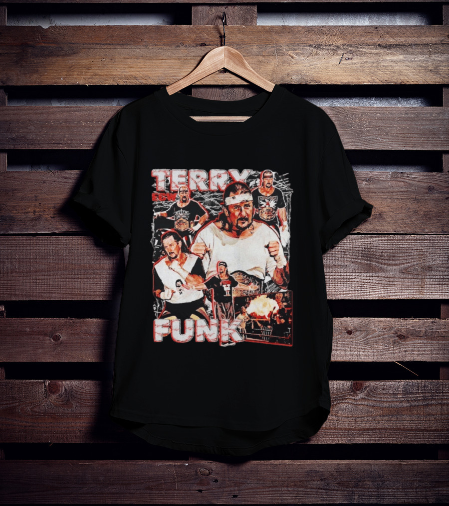 Terry Funk ECW Wrestling Collage T-Shirt