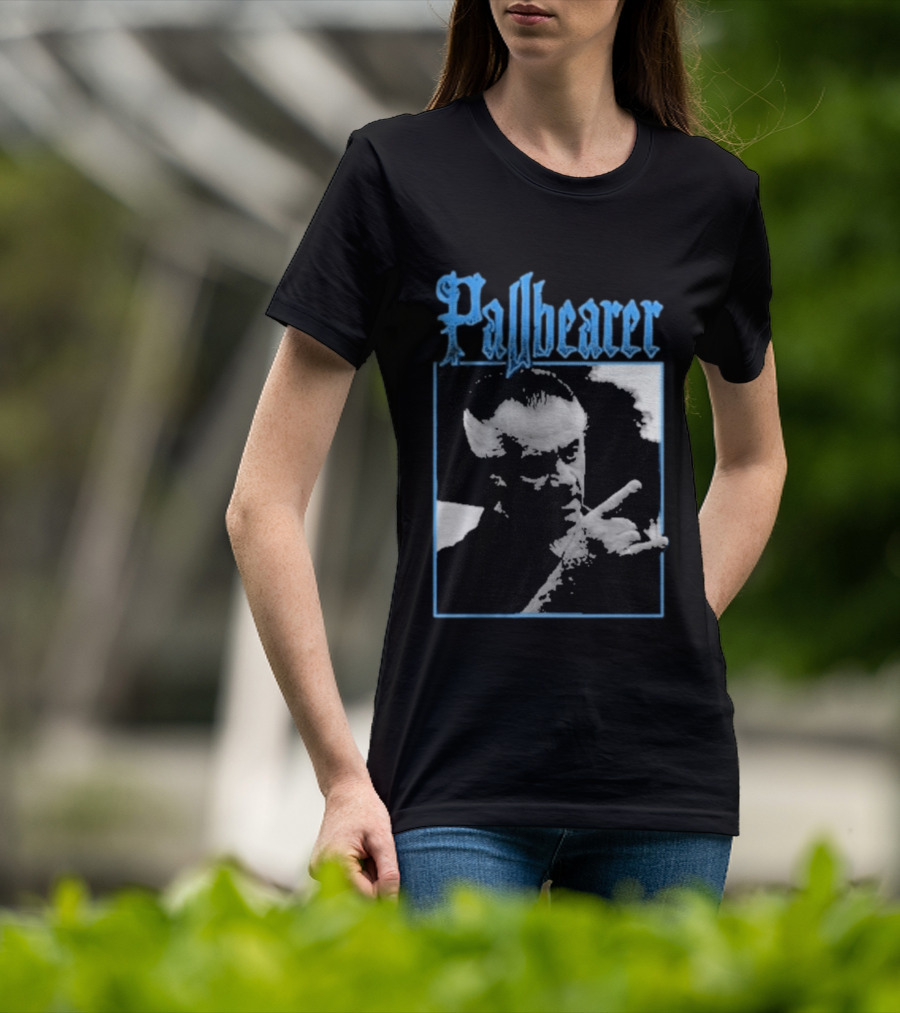 Pallbearer Gothic Font Black And White T-Shirt
