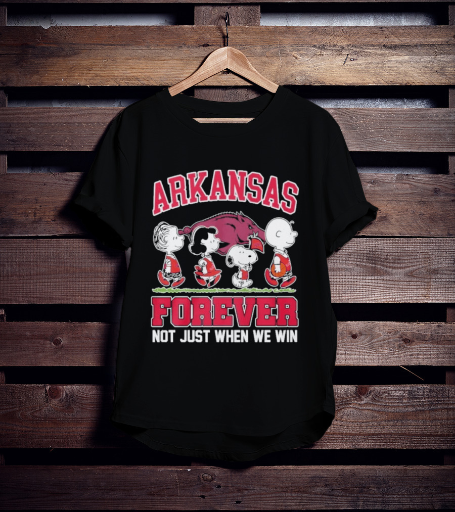 Arkansas Basketball Forever Peanuts Not Just When We Win T-Shirt