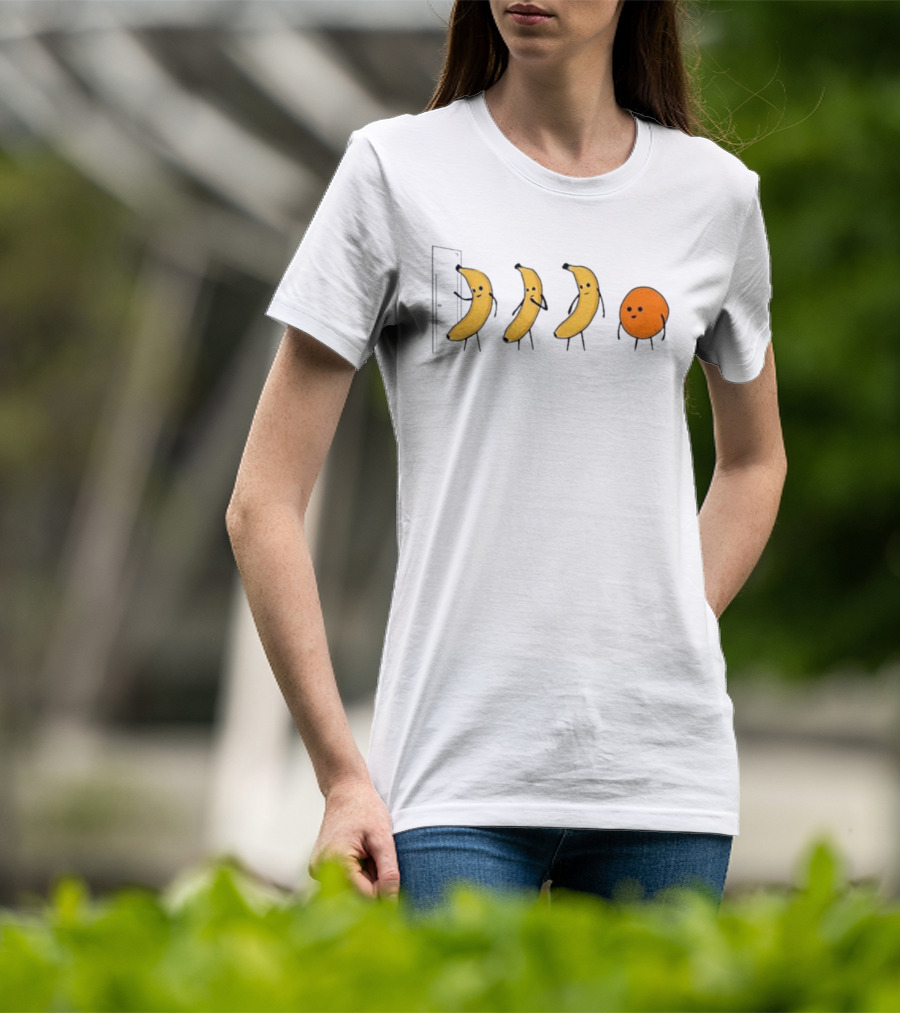 Nathan W. Pyle Banana Knock Knock Joke Comic Orange T-Shirt