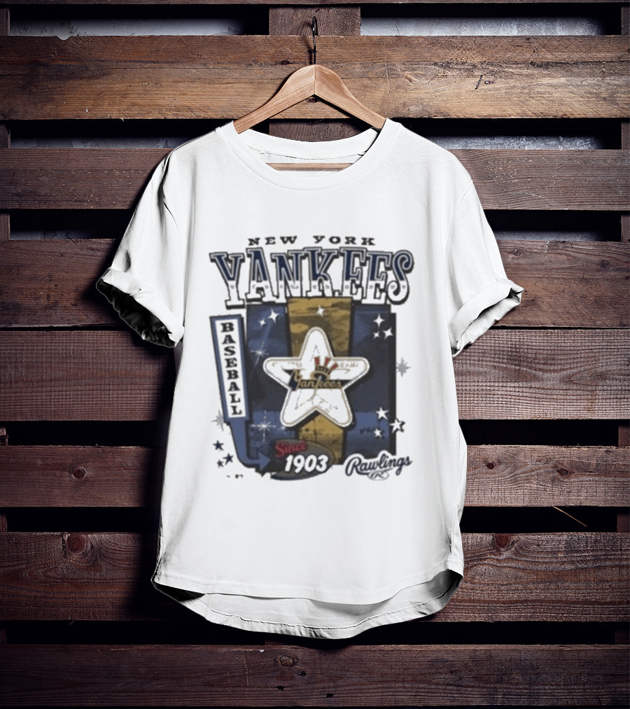 New York Yankees Cooperstown Baseball Since 1903 Rawlings 47 T-Shirt