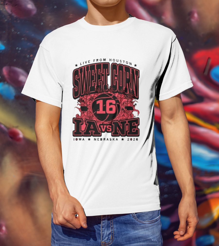 Live From Houston Sweet Corn 16 Iowa Vs Nebraska 2026 T-Shirt