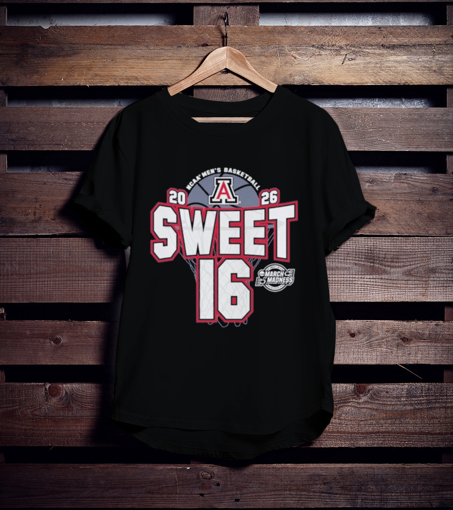 Arizona Wildcats 2026 Sweet 16 Men's Basketball Tournament March Madness T-Shirt
