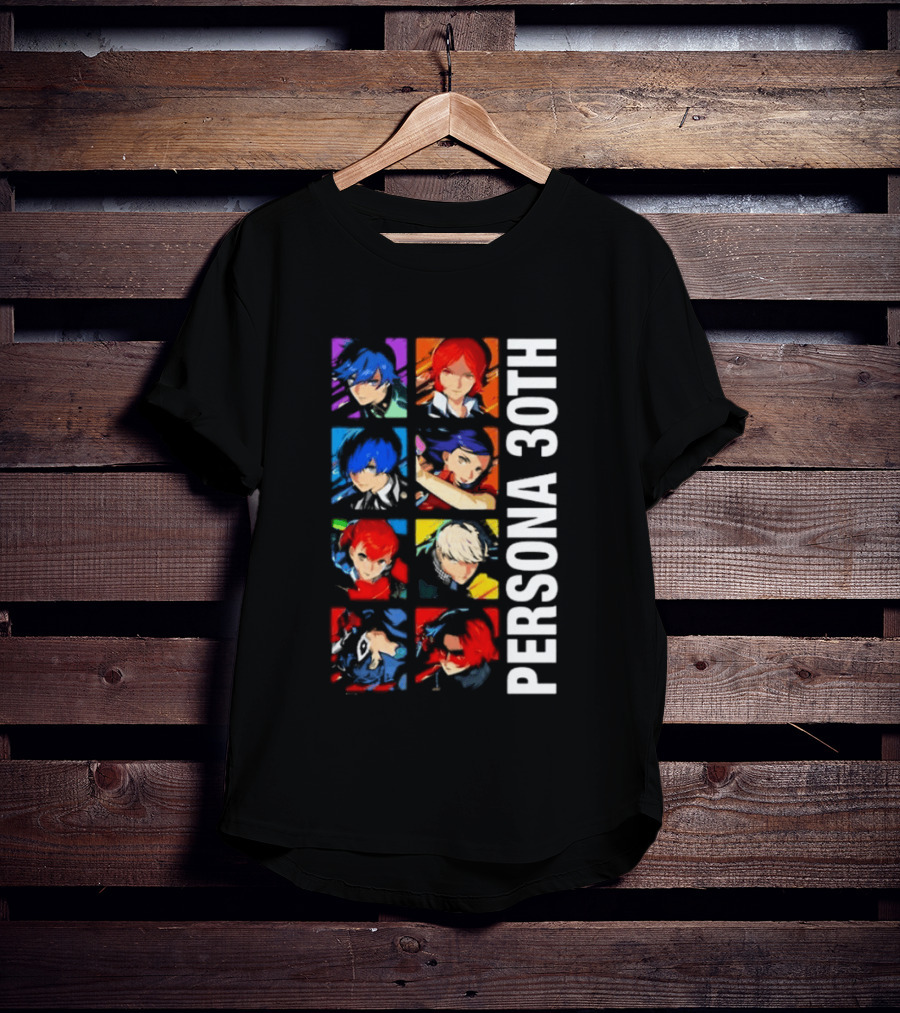 Atlus Persona 30th Anniversary Protagonist Series Legacy Stack T-Shirt
