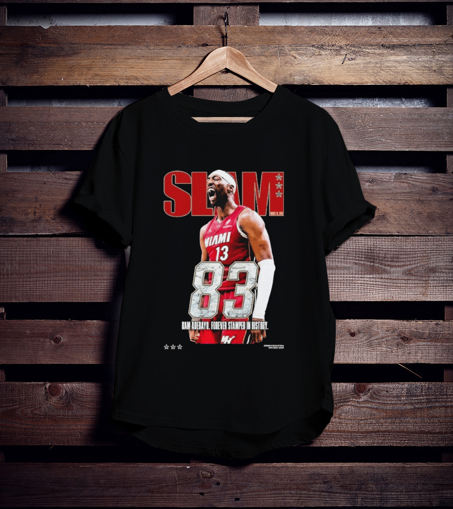 Slam March 2023 Bam Adebayo Miami 83 Points Forever Stamped In History T-Shirt