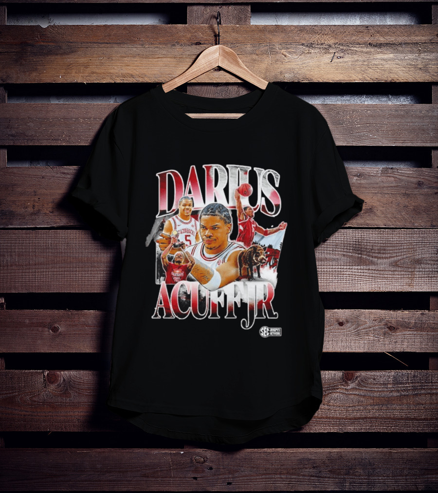 Darius Acuff Jr. Arkansas Razorbacks Basketball SEC Network T-Shirt