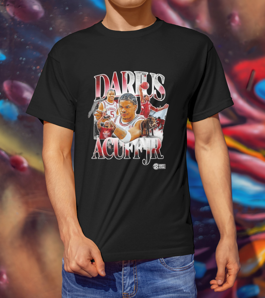 Darius Acuff Jr. Arkansas Razorbacks Basketball SEC Network T-Shirt