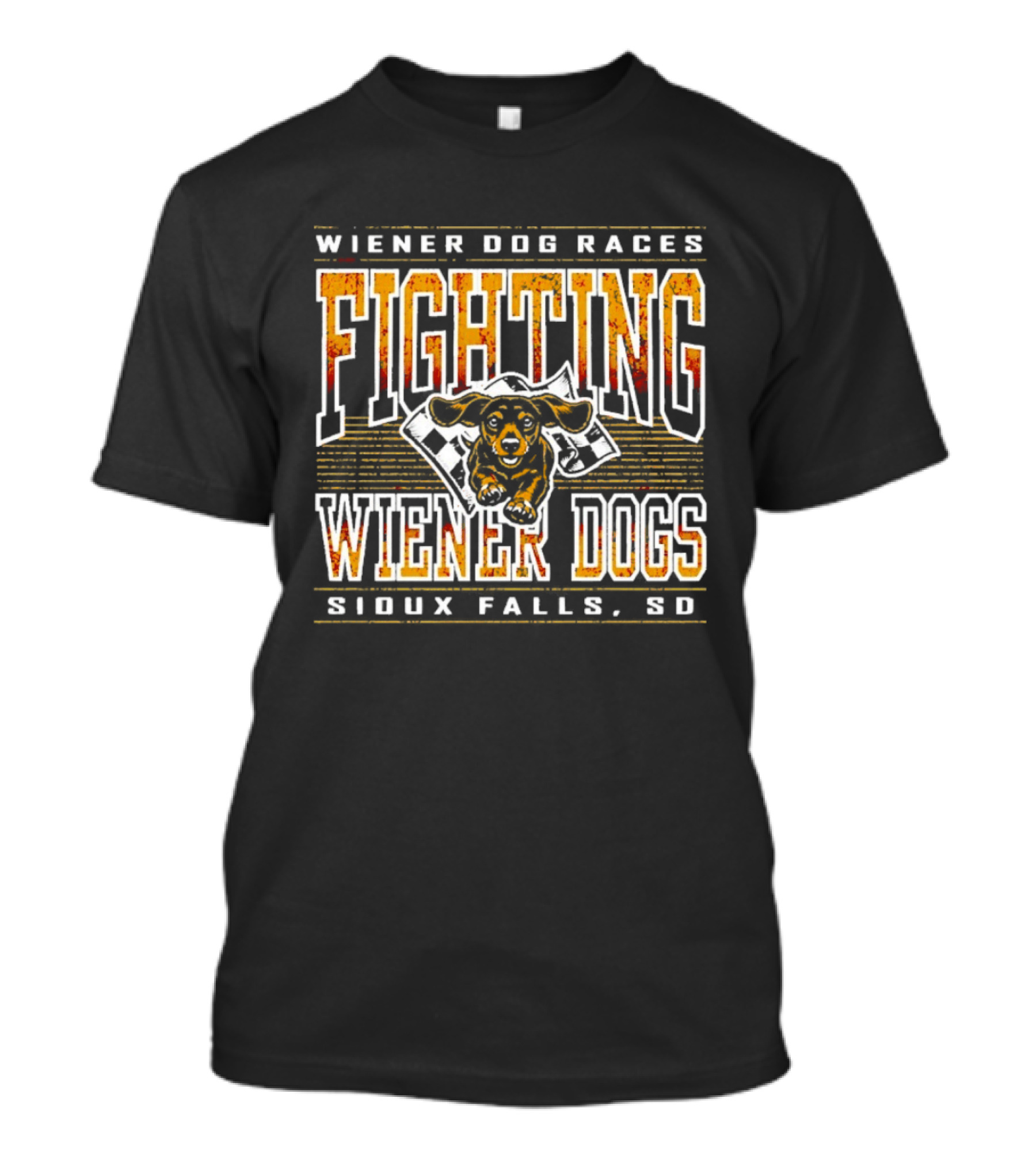 Wiener Dog Races Fighting Wiener Dogs Sioux Falls SD T-Shirt