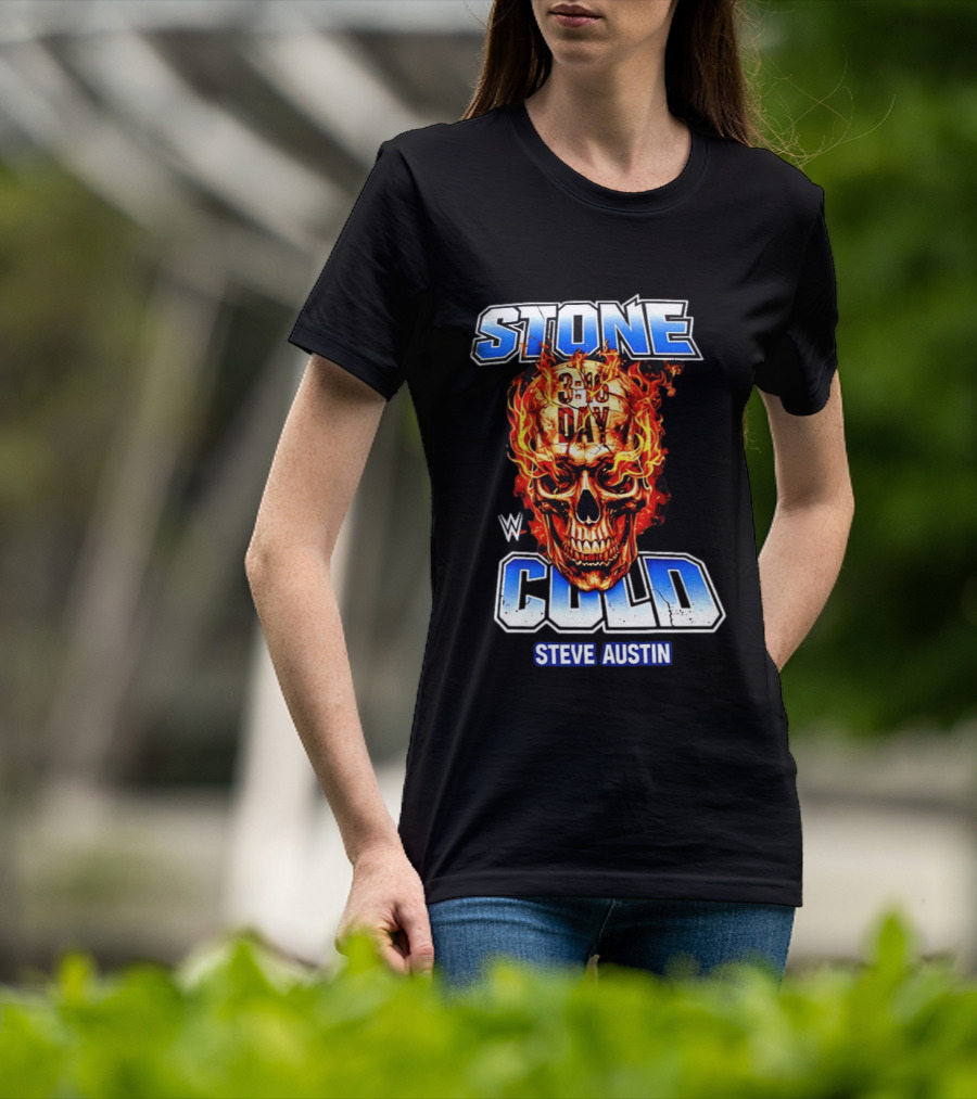 WWE Stone Cold Steve Austin 3:16 Day Flaming Skull 2026 T-Shirt