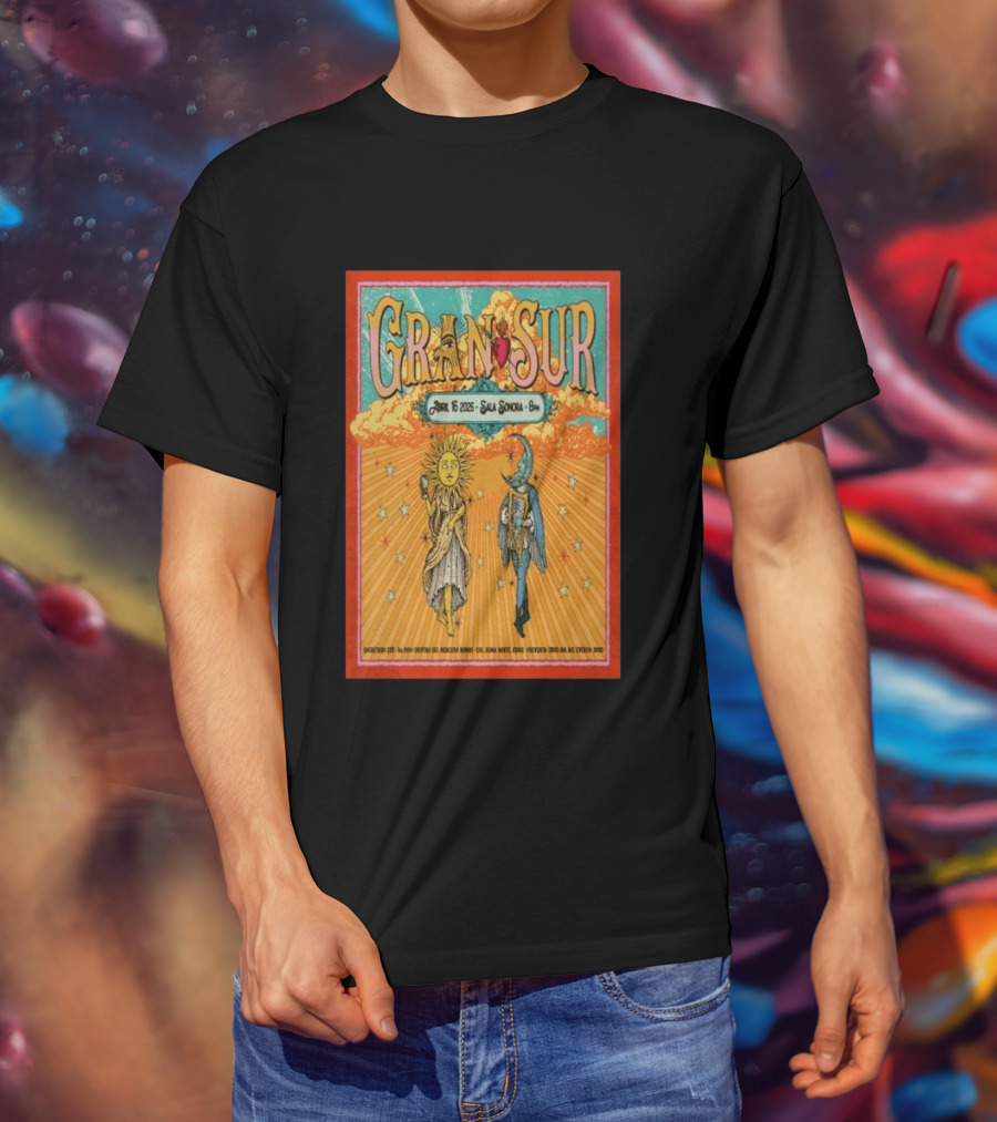 Gran Sur Abril 16 2026 Sala Sonora Roma Norte Mexico City Sun And Moon T-Shirt
