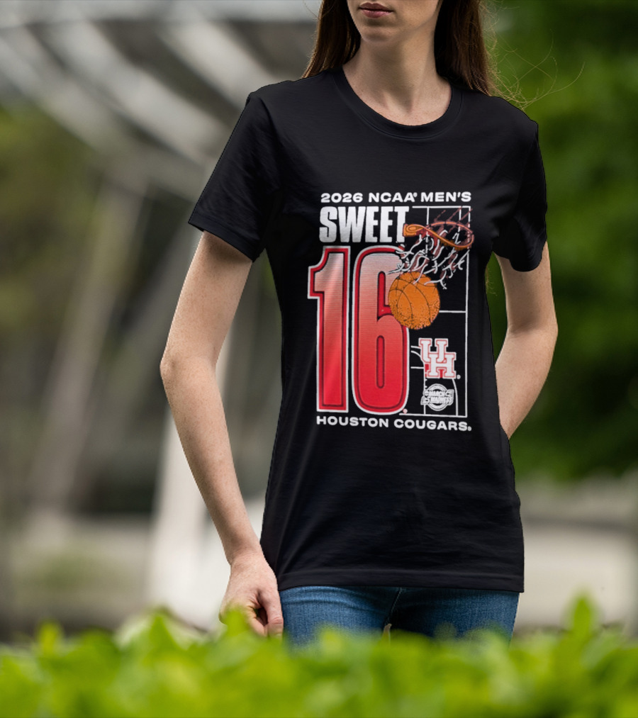 2026 NCAA Men's Sweet 16 Bound Houston Cougars Basketball T-Shirt
