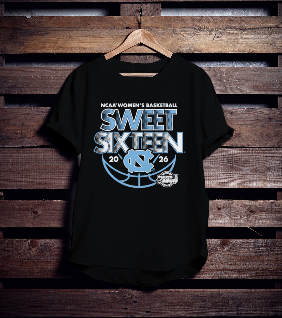 NCAA Women's Basketball North Carolina Sweet Sixteen 2026 T-Shirt