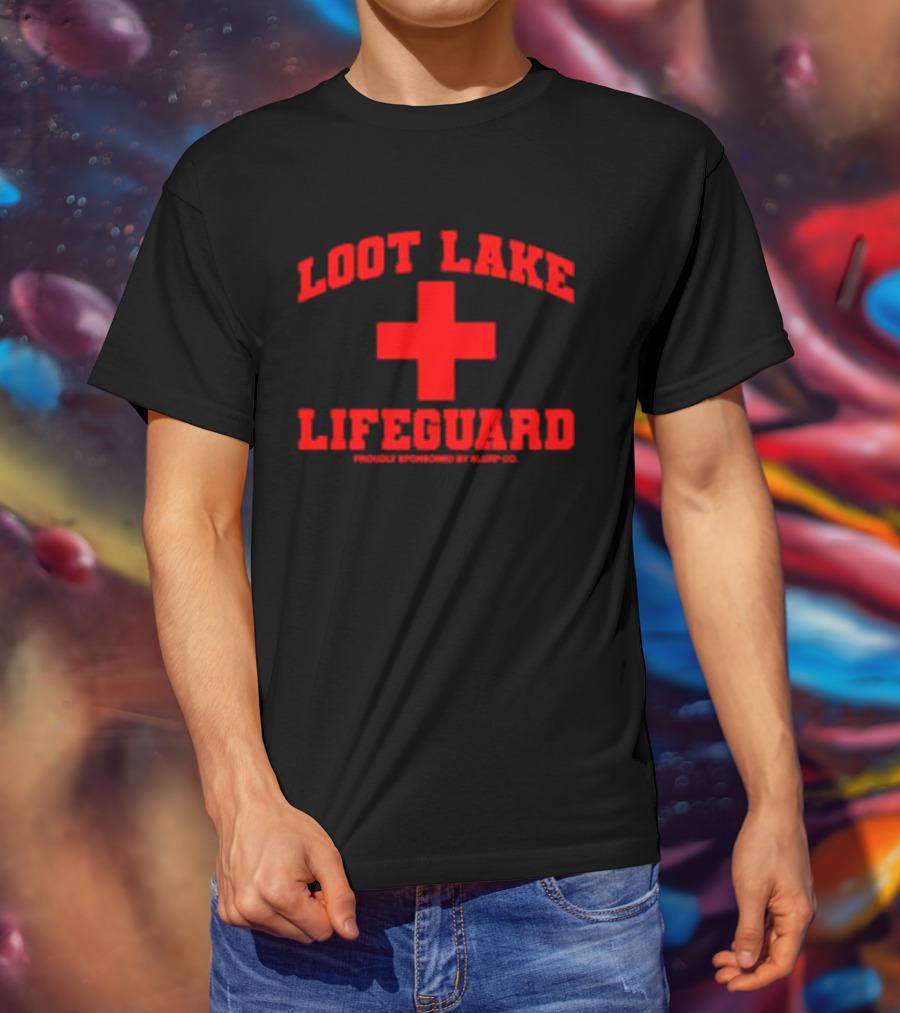 Loot Lake Lifeguard Red Cross Gaming T-Shirt