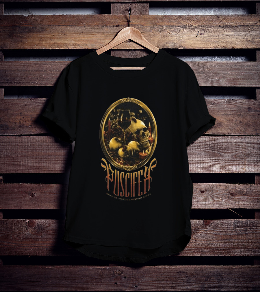 Puscifer Skull Wine Glass Apples Phoenix AZ March 21 2026 T-Shirt