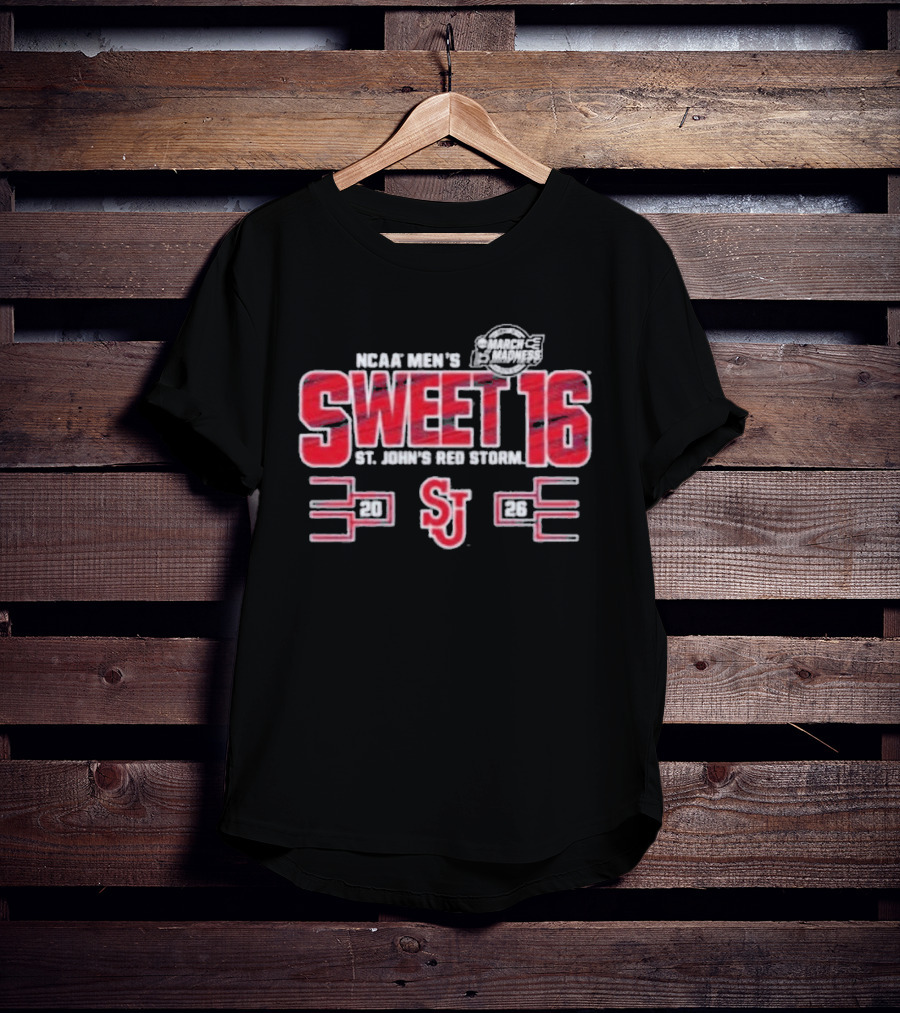 NCAA Men's 2026 Sweet 16 St. John's Red Storm SJ T-Shirt