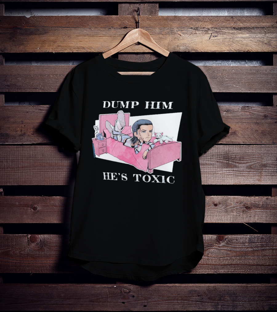 Dump Him He's Toxic Cartoon Kit Wilson WWE T-Shirt