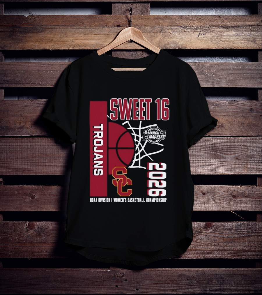 USC Trojans 2026 NCAA Division I Women's Basketball Championship Sweet 16 March Madness T-Shirt