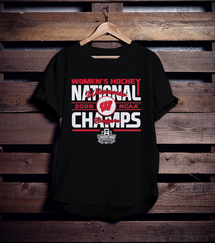 Wisconsin Badgers 2026 NCAA Women's Hockey National Champs T-Shirt