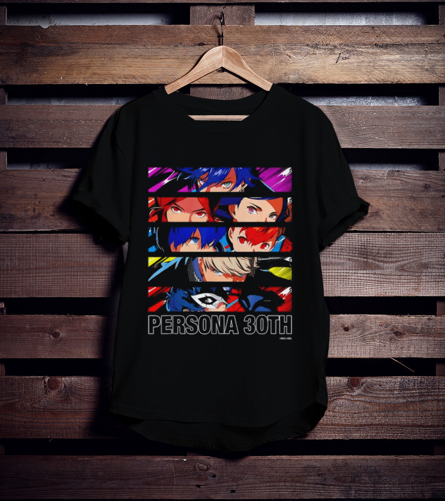 Atlus Persona 30th Protagonist Series Hero Line Up Anniversary Celebration T-Shirt