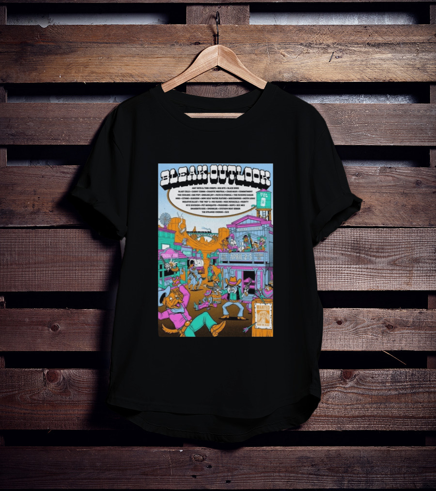 Bleak Outlook Vol 8 Band Lineup April 2 5 2026 Tacoma WA T-Shirt