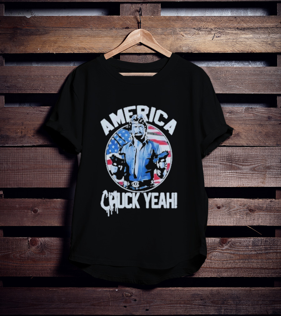 America Chuck Yeah Chuck Norris Patriotic Flag T-Shirt
