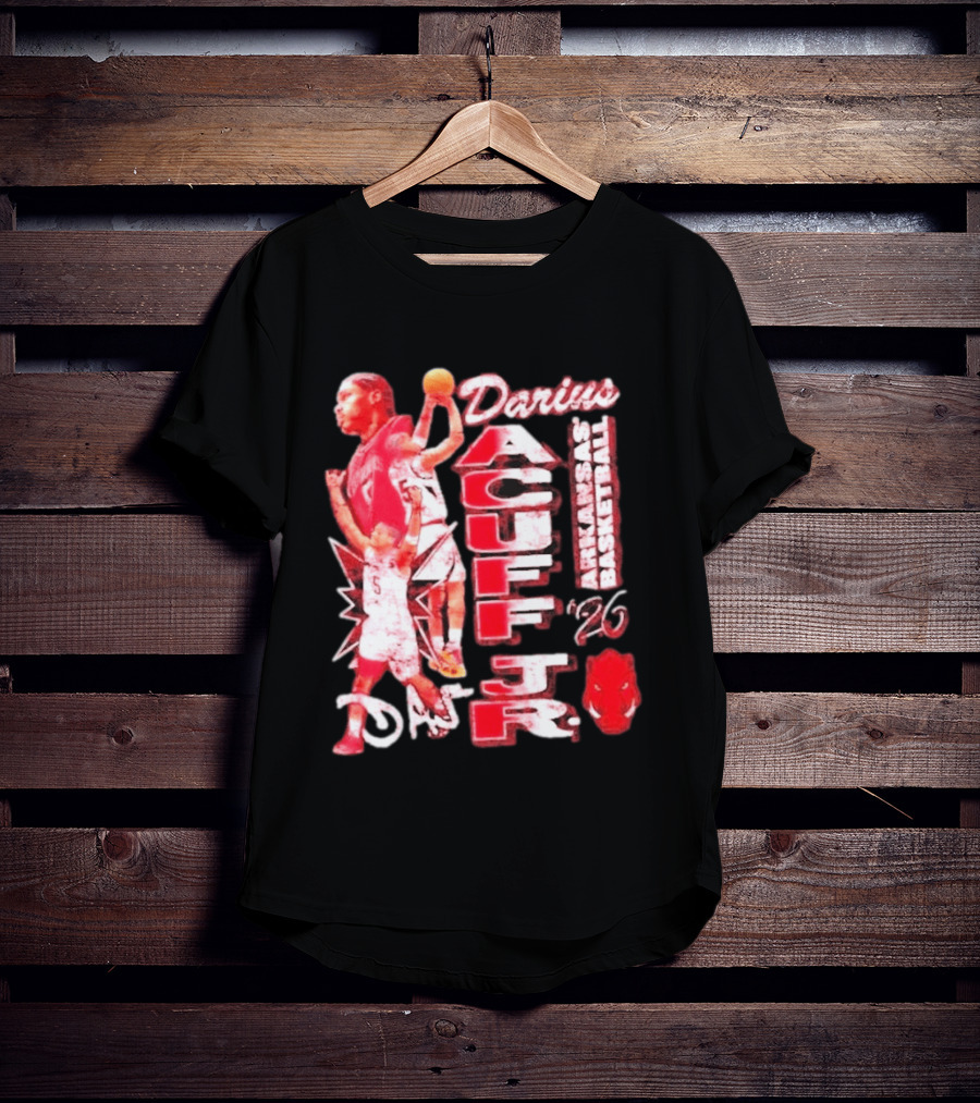 Darius Acuff Jr Arkansas Basketball Razorbacks '26 Crimson T-Shirt