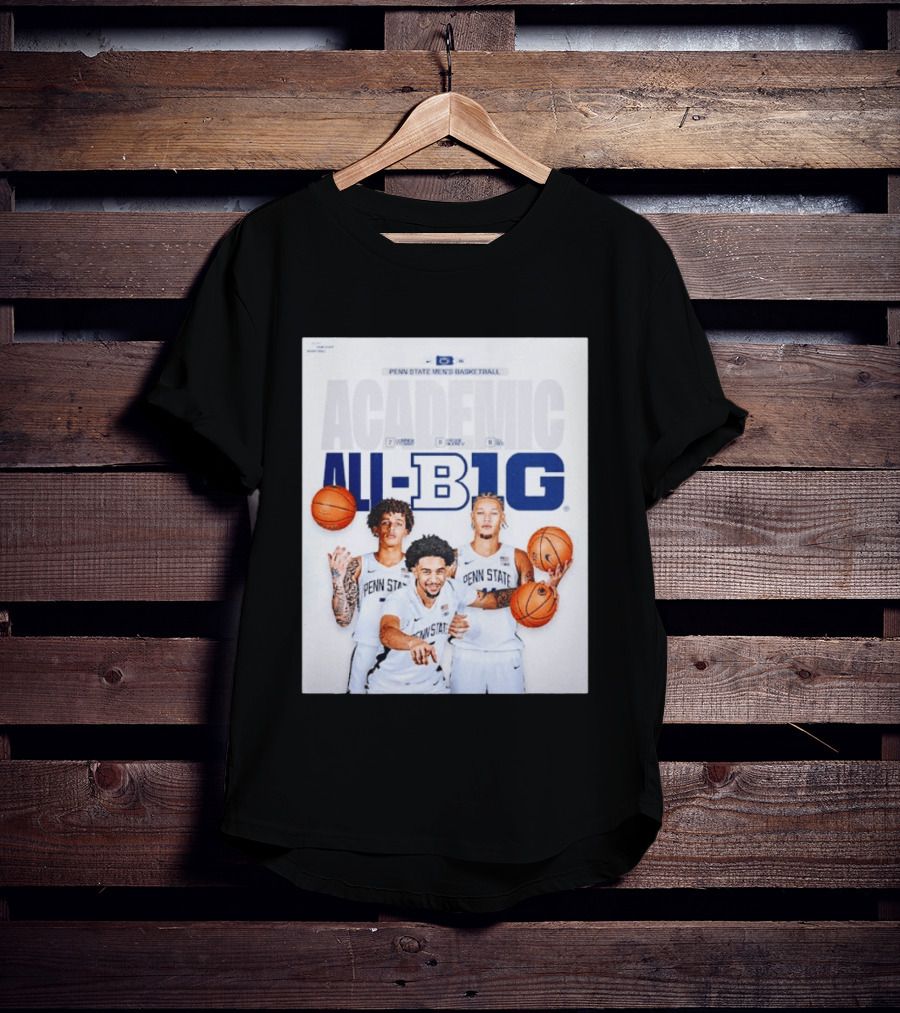 Penn State Men's Basketball Academic All Big Ten Honors 2026 Players T-Shirt