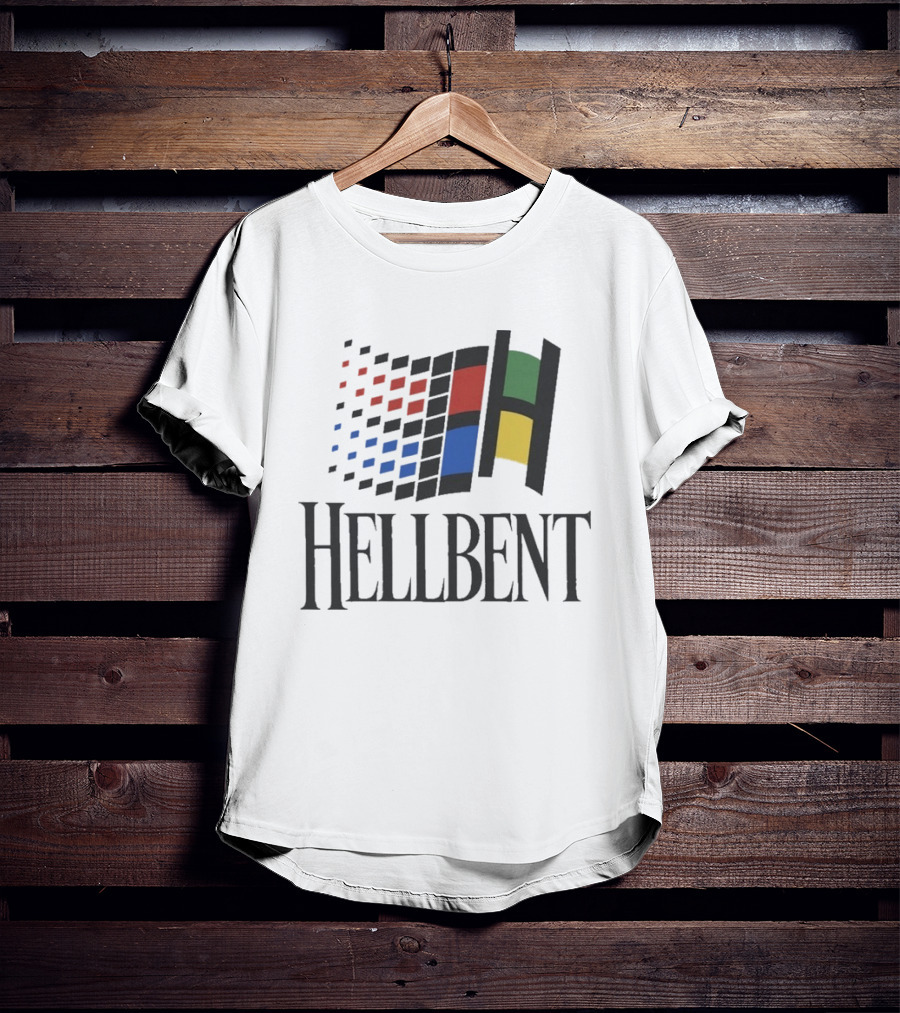 Hellbent Records Retro Pixelated Windows T-Shirt