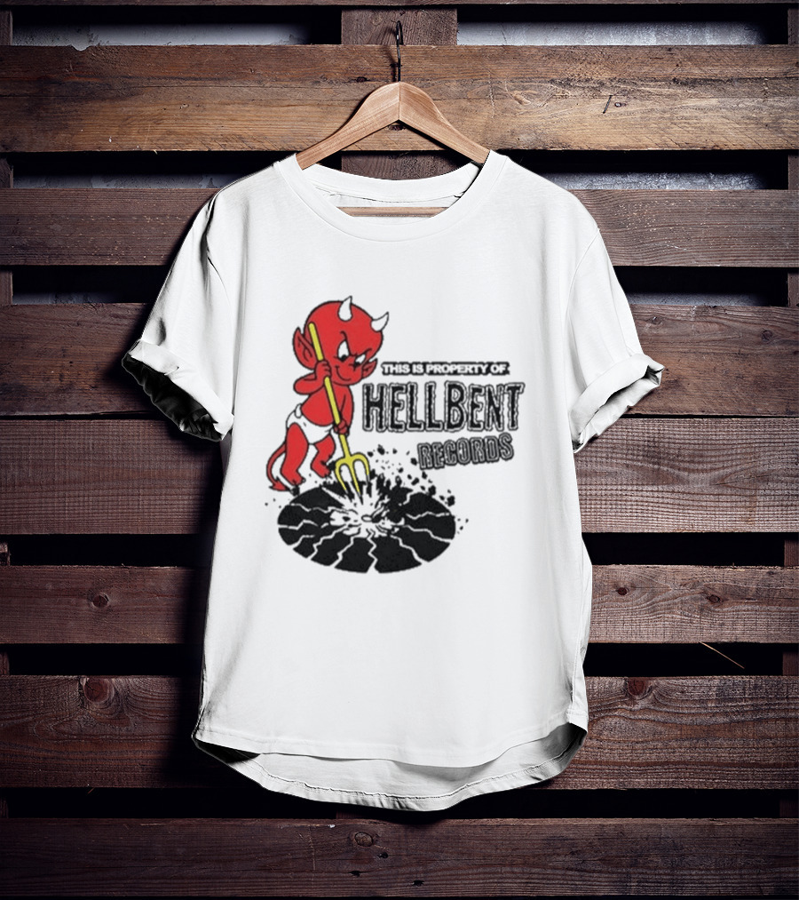 Hellbent Records Mischievous Devil Vinyl Smash T-Shirt