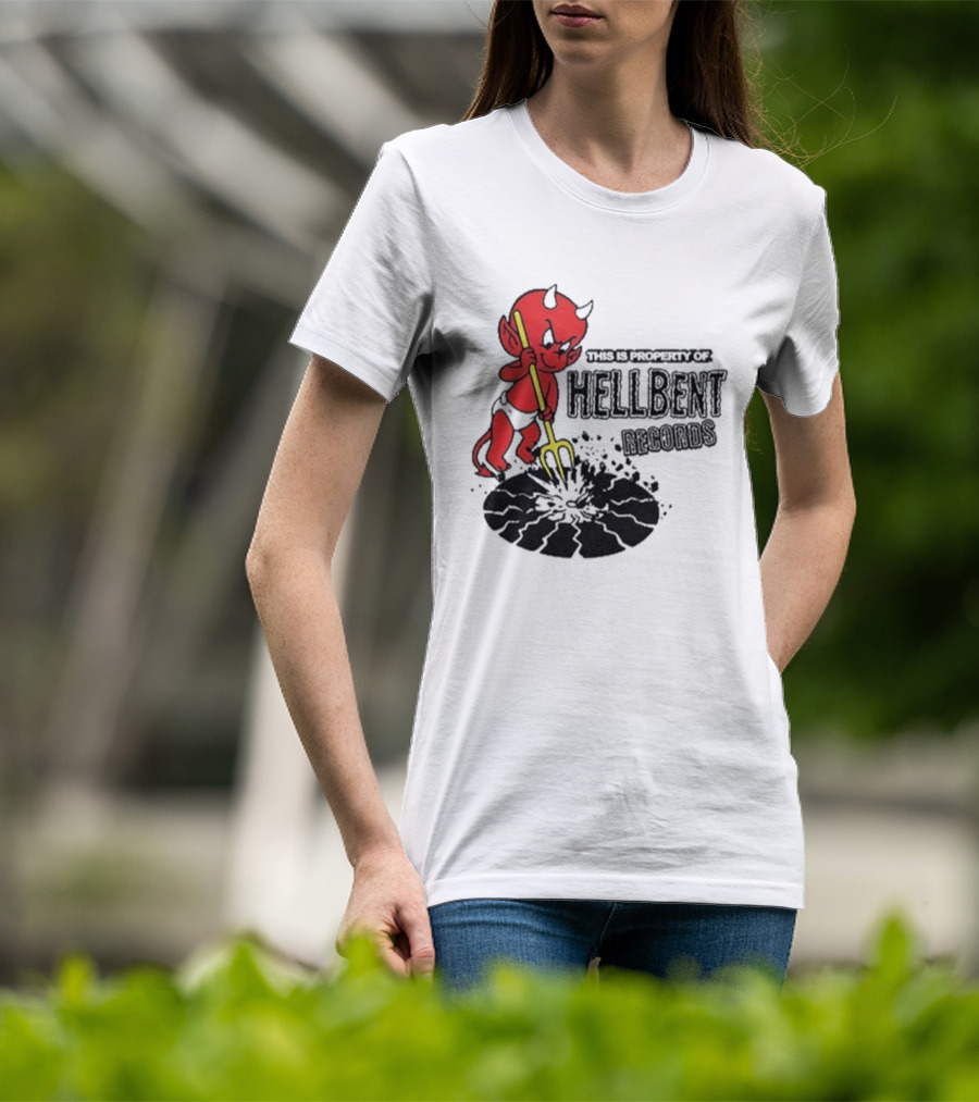 Hellbent Records Mischievous Devil Vinyl Smash T-Shirt
