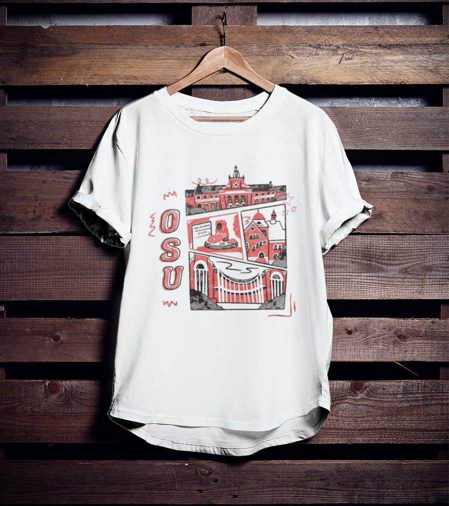Oklahoma State Cowboys OSU University Landmarks T-Shirt