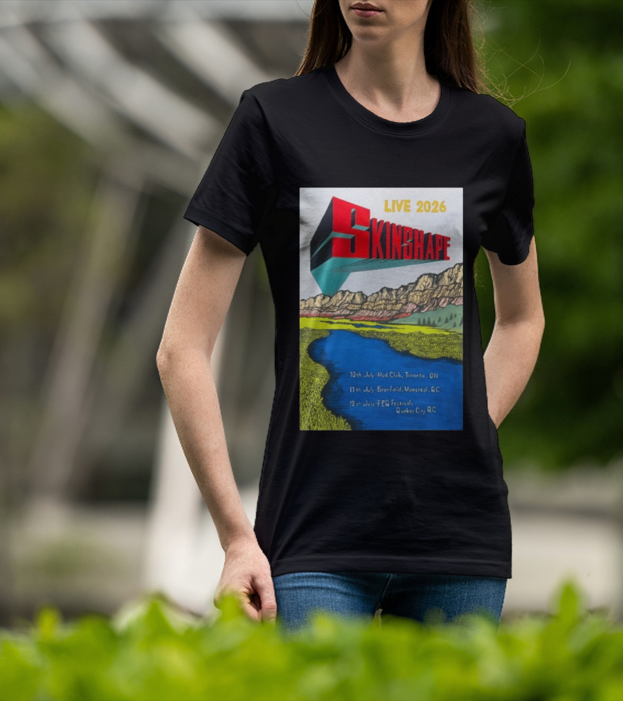LIVE 2026 Skinshape July Tour Mod Club Toronto Beanfield Montreal FEQ Festival Quebec City T-Shirt