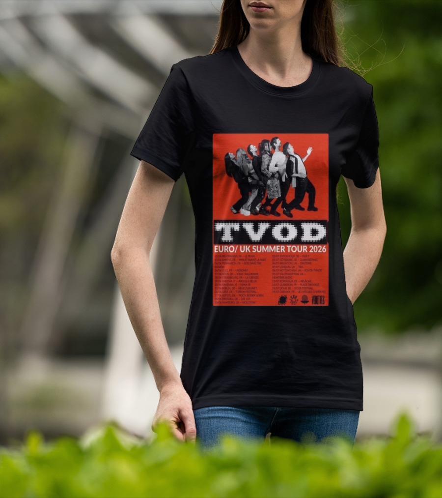 TVOD Euro UK Summer Tour 2026 Concert Dates And Cities T-Shirt