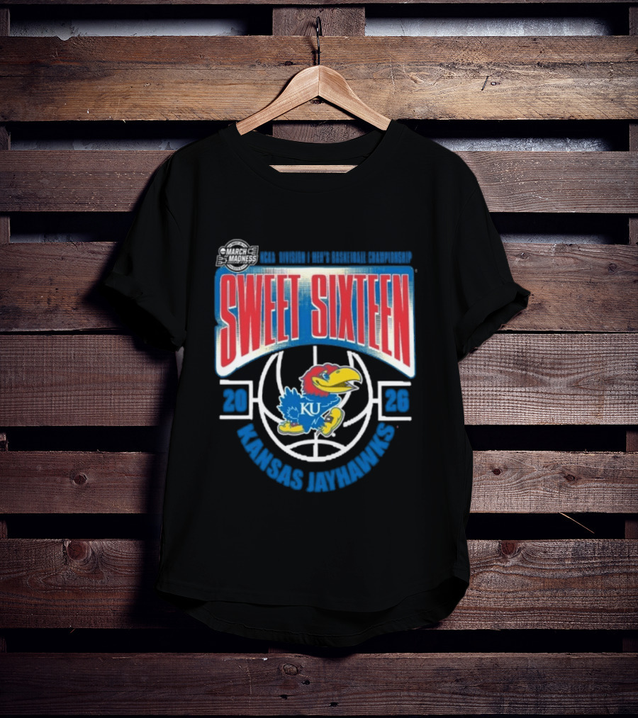 Kansas Jayhawks Sweet Sixteen NCAA DI Men's Basketball Tournament March Madness 2026 T-Shirt