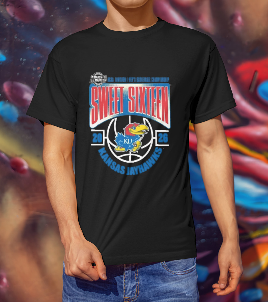 Kansas Jayhawks Sweet Sixteen NCAA DI Men's Basketball Tournament March Madness 2026 T-Shirt