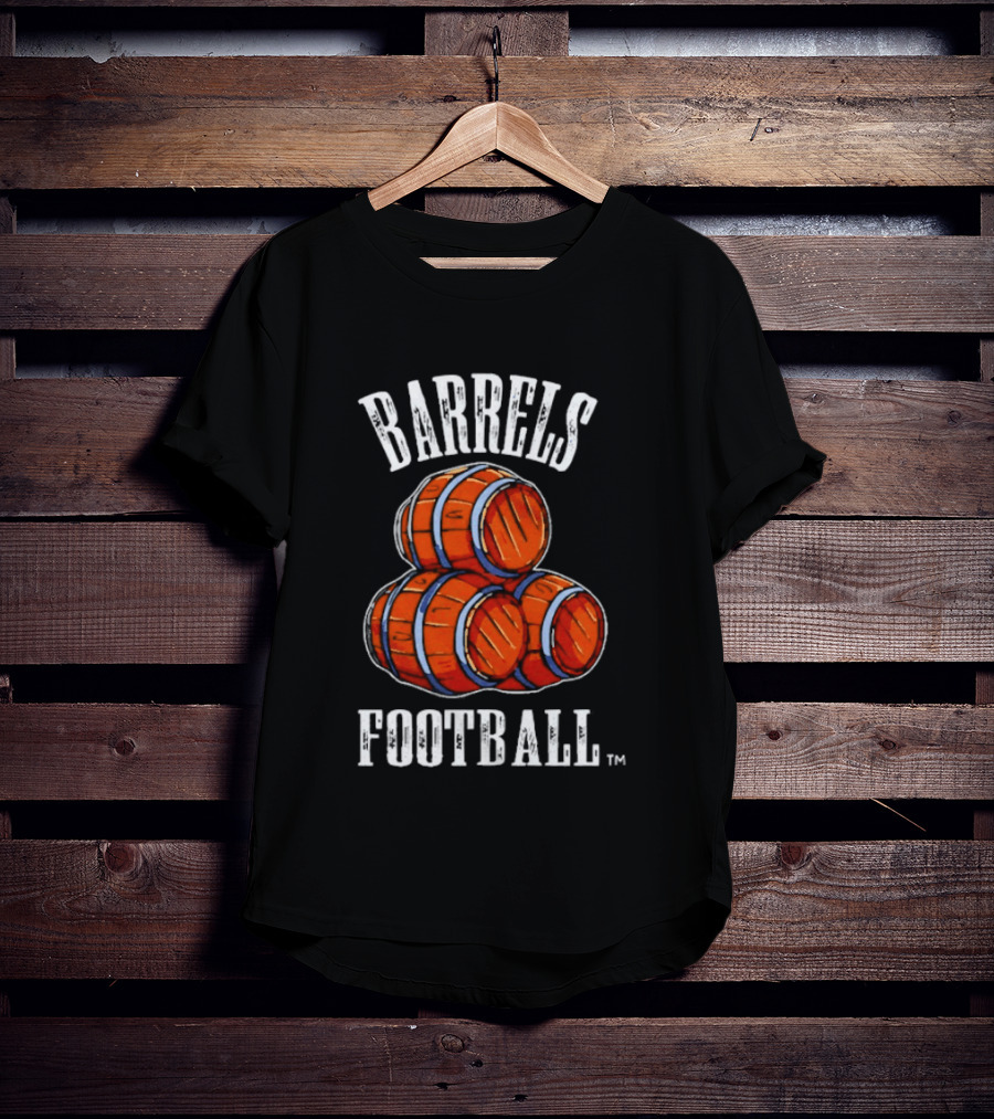 Barrels Football Three Blue Barrels Kentucky T-Shirt