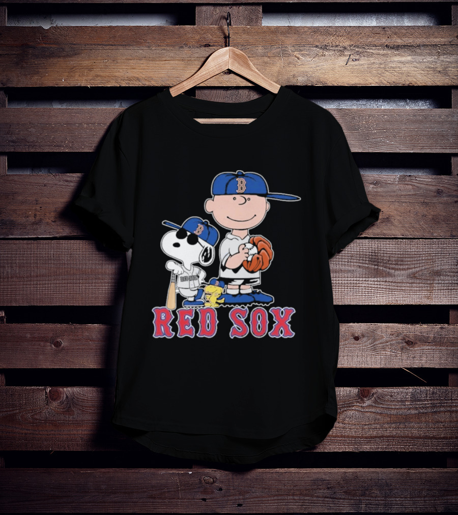 Snoopy Brown Red Sox Baseball Team 2026 T-Shirt