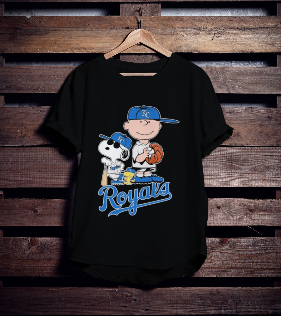 2026 Royals Snoopy Charlie Brown Kansas City Baseball T-Shirt
