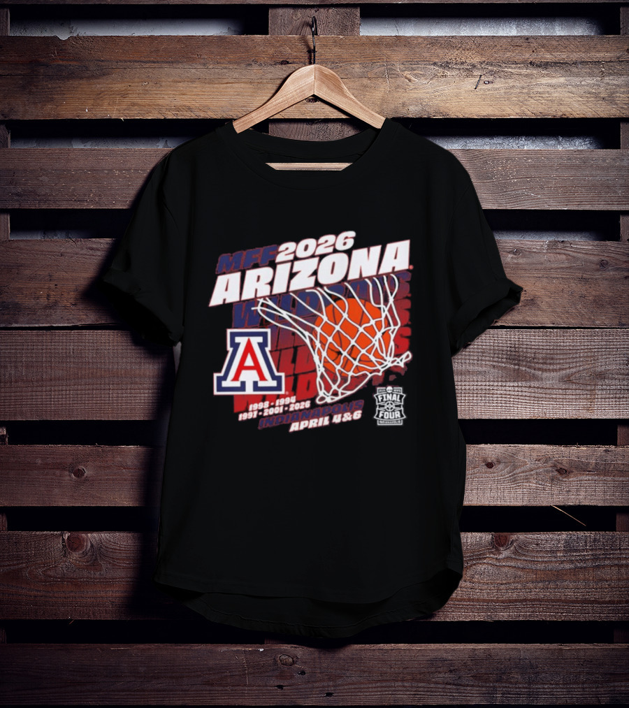 MFF 2026 Arizona Wildcats Final Four Indianapolis April Dates T-Shirt