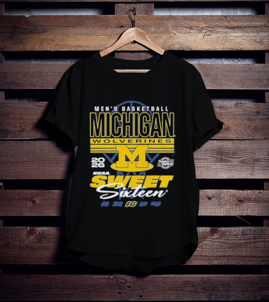 Men's Basketball Michigan Wolverines 2023 NCAA Sweet Sixteen M T-Shirt