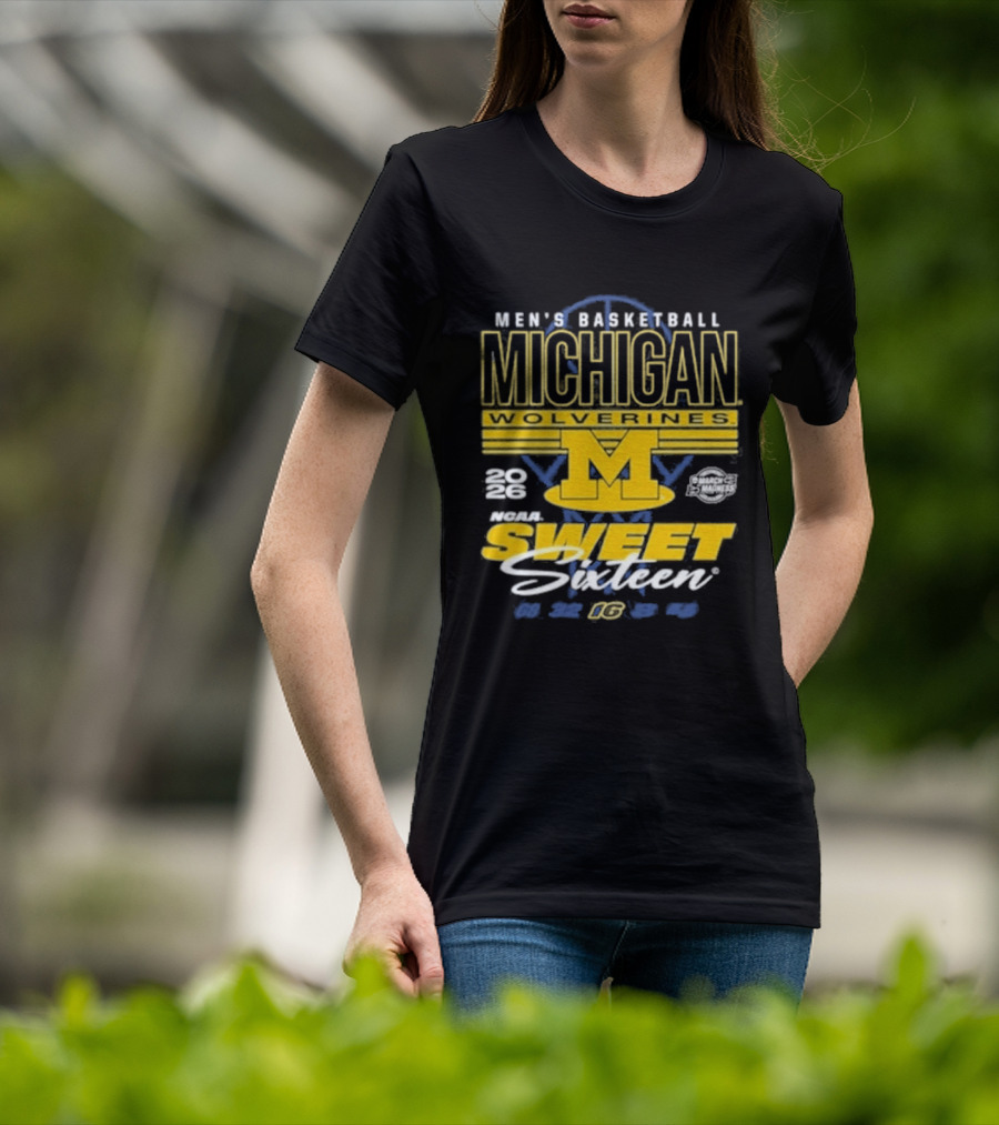 Men's Basketball Michigan Wolverines 2023 NCAA Sweet Sixteen M T-Shirt