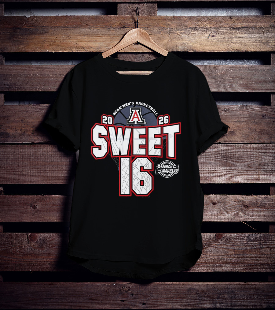 Arizona Wildcats NCAA Men's Basketball 2026 Sweet 16 March Madness T-Shirt