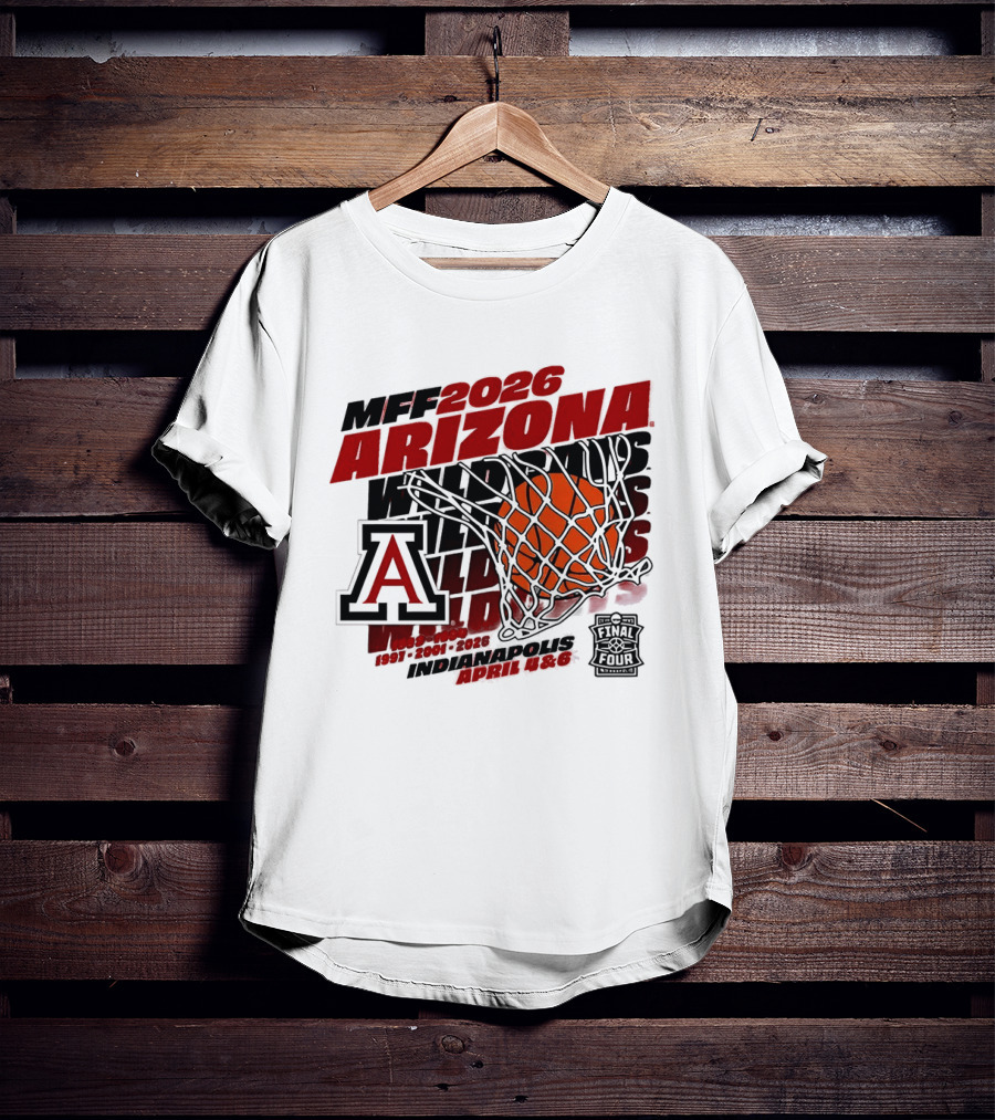 MFF 2026 Arizona Wildcats Men's Basketball Final Four Indianapolis Bound T-Shirt