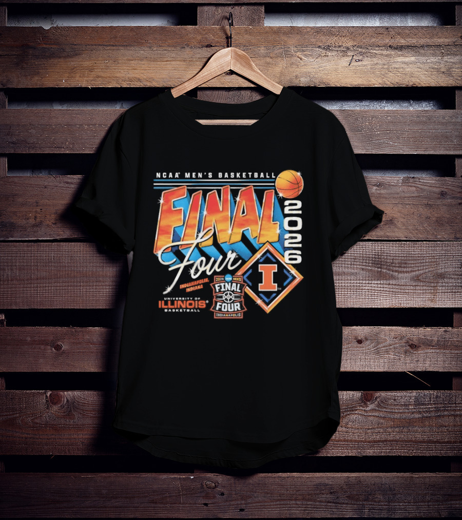 Illinois Fighting Illini NCAA Men's Basketball Final Four 2026 Indianapolis T-Shirt